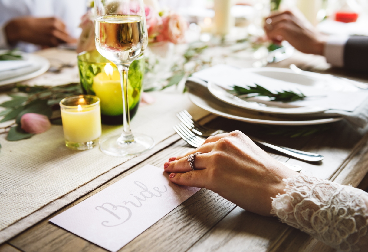 A table for wedding meal